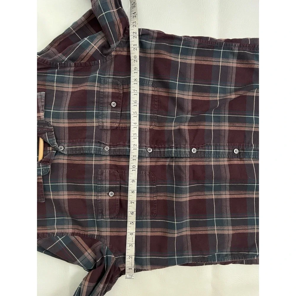 Banana Republic Plaid Button Front Shirt Men's Large Grunge Casual